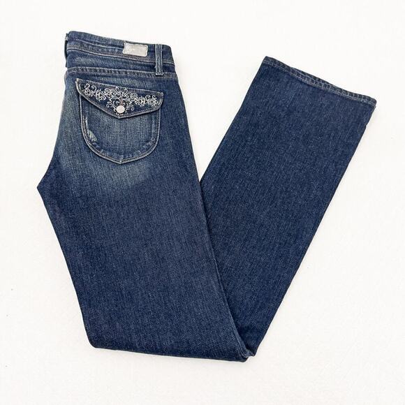 Paige Pico Dark Wash Denim Bootcut Jeans Size 28 - Picture 6 of 6